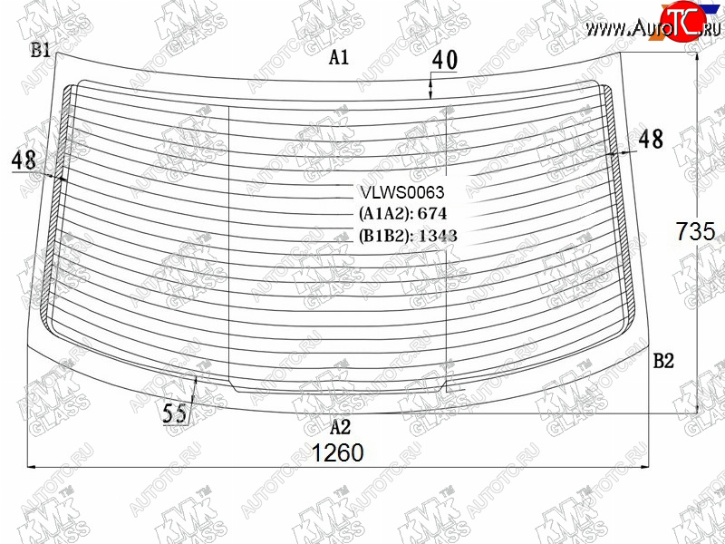 5 999 р. Стекло заднее (Цвет зеленый Обогрев 4D SED) Volkswagen Polo 09-20                                  KMK VLWS0063  с доставкой в г. Пермь