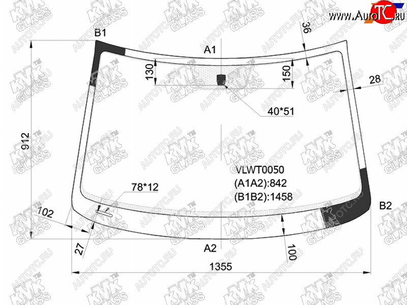 4 749 р. Стекло лобовое Volkswagen Polo 09-15 KMK VLWT0050  с доставкой в г. Пермь