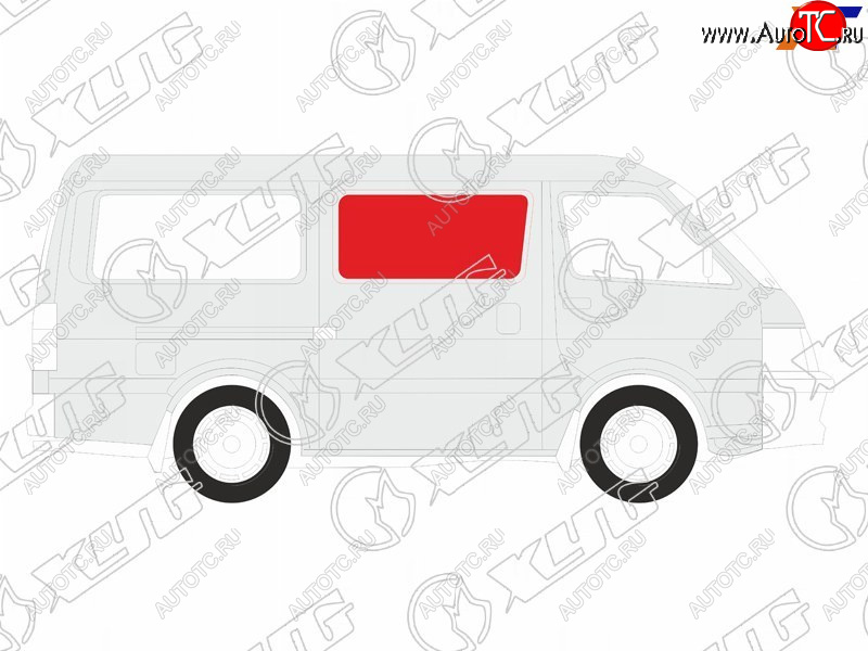 3 699 р. Стекло боковое опускное (Сзади Справа Цвет зеленый) Volkswagen Transporter 03-15  Multivan 03-15 XYG VW-T5 RD/RH/X  с доставкой в г. Пермь