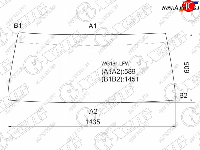 4 999 р. Стекло лобовое Nissan Patrol 87-97 XYG WG161 LFW  с доставкой в г. Пермь