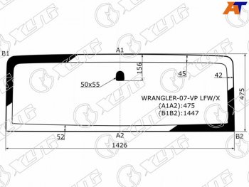 Стекло лобовое Jeep Wrangler 06-18 XYG WRANGLER-07-VP LFW/X