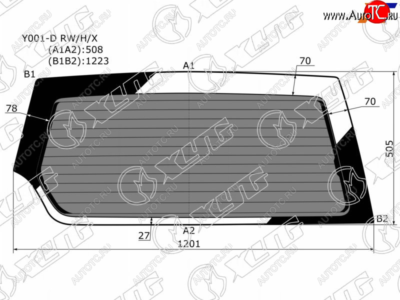 7 199 р. Стекло заднее затемненное с обогревом SUZUKI ESCUDOVITARA 35D 89-97                                XYG Y001-D RW/H/X  с доставкой в г. Пермь