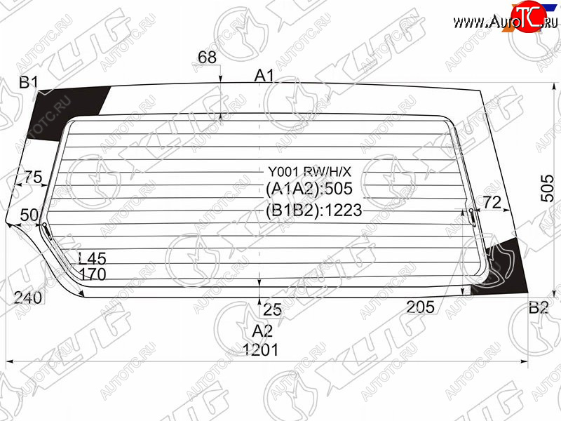 5 999 р. Стекло заднее (Цвет зеленый Обогрев) Suzuki Escudo 88-97  Chevrolet Tracker 88-97  Mazda Proceed XYG Y001 RW/H/X  с доставкой в г. Пермь