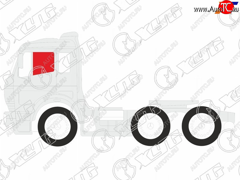 2 099 р. Стекло боковое опускное (Спереди Слева Цвет зеленый) Hino Ranger 86-98 XYG Y630 FD/LH2  с доставкой в г. Пермь