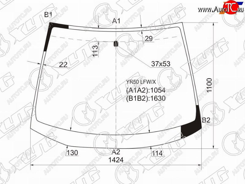 8 899 р. Стекло лобовое Toyota Noah 01-07  Voxy 01-07 XYG YR50 LFW/X  с доставкой в г. Пермь