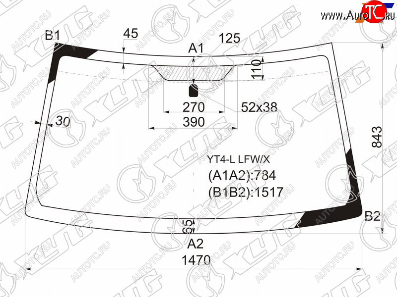 5 299 р. Стекло лобовое Suzuki Escudo 05-17  Grand Vitara 05-16 XYG YT4-L LFW/X  с доставкой в г. Пермь
