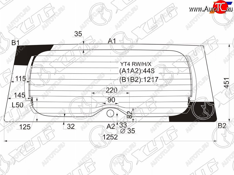 5 849 р. Стекло заднее (Цвет зеленый Обогрев) Suzuki Escudo 05-17  Grand Vitara 05-16 XYG YT4 RW/H/X  с доставкой в г. Пермь