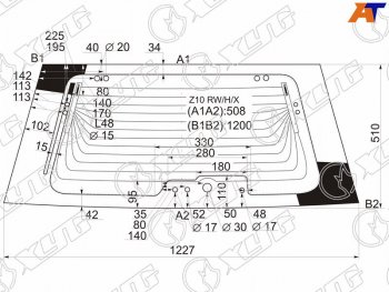 9 599 р. Стекло заднее (Цвет зеленый Обогрев) Nissan Cube 98-02 XYG Z10 RW/H/X  с доставкой в г. Пермь. Увеличить фотографию 1