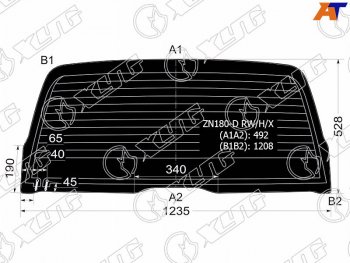 8 799 р. Стекло заднее (Затемненное Обогрев) Toyota Hilux Pick Up 97-05  4Runner 95-02  Hilux Surf 95-02 XYG ZN180-D RW/H/X  с доставкой в г. Пермь. Увеличить фотографию 1