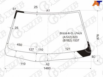 Стекло лобовое Toyota Mark II (X110) 00-04  Mark II Wagon Blit 02-07 XYG ZX110-R-CL LFW/X