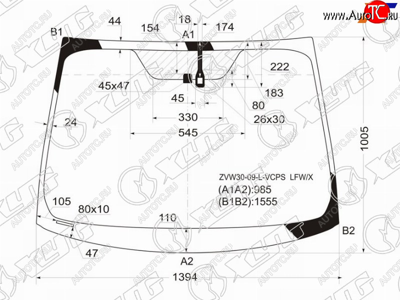 6 499 р. Стекло лобовое (Датчик дождя для Европейского рынка) Toyota Prius (ZVW30) 09-16  Prius PHV 12-16 XYG ZVW30-09-L-VCPS LFW/X  с доставкой в г. Пермь