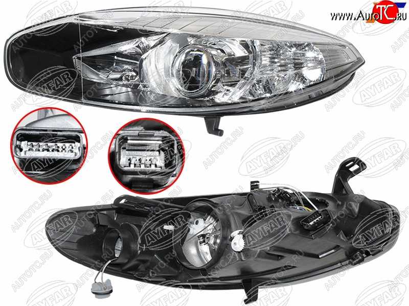 13 699 р. Фара левая (галоген, с электрокорректором) AYFAR  Renault Fluence (2010-2012) дорестайлинг  с доставкой в г. Пермь
