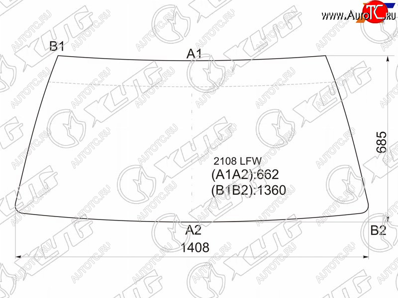 3 799 р. Стекло лобовое LADA 2108 84-04  2109 87-06  21099 90-04  2113 Samara 04-13 XYG 2108 LFW  с доставкой в г. Пермь