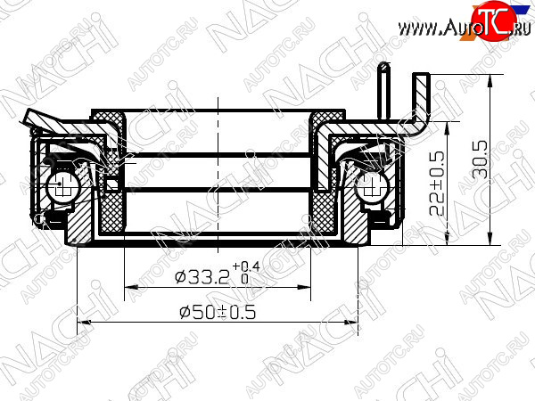 1 699 р. Выжимная муфта сцепления TOYOTA 1E2E3E4E5E3A4A2SZ NACHI 50SCRN31P-4  с доставкой в г. Пермь