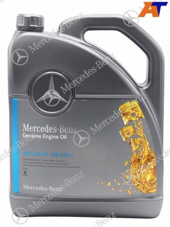 6 799 р. Масло моторное MERCEDES-BENZ (синтетическое) 5л  5W-40 229.5 бензин MERCEDES A000989630813AAEW  с доставкой в г. Пермь. Увеличить фотографию 1