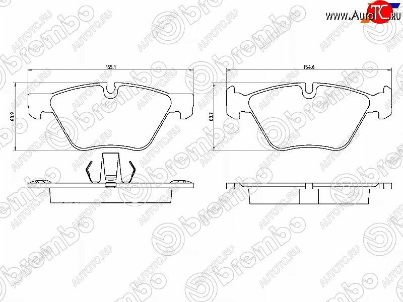 3 899 р. Колодки тормозные передние FL-FR SAT BMW 5 серия F10 седан дорестайлинг (2009-2013)  с доставкой в г. Пермь