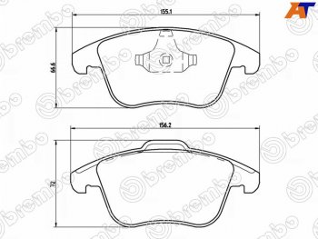 Колодки тормозные перед FL-FR SAT Land Rover Freelander L359 1-ый рестайлинг (2010-2012)