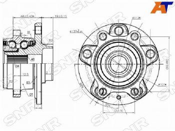 13 999 р. Ступичный узел передзад 4WD AUDI Q3SKODA YETIVW PASSATTIGUAN SNR R15456  с доставкой в г. Пермь. Увеличить фотографию 1