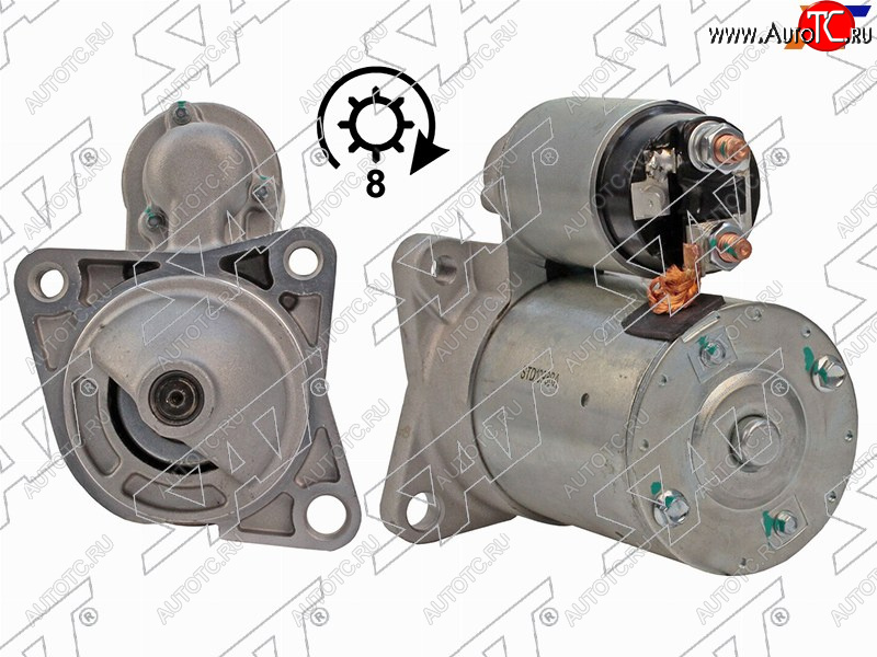 5 499 р. Стартер Kia Rio 00-05  Carens 02-06  Pride 90-11  Sephia 98-04 (0,9 kW Z=8) SAT ST-64-0061  с доставкой в г. Пермь