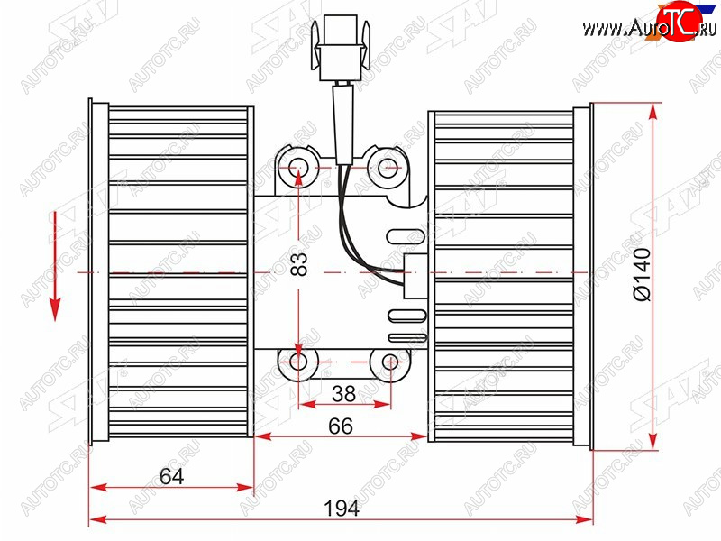 3 899 р. Мотор отопителя салона BMW 3-Series 98-06 SAT ST-64118372797  с доставкой в г. Пермь