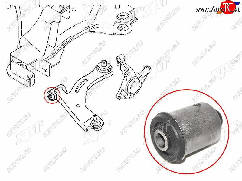 231 р. Сайлентблок Ford Escape 00-12  Maverick 93-07  Mazda Tribute 00-07 SAT ST-EC01-34-300H-SB  с доставкой в г. Пермь