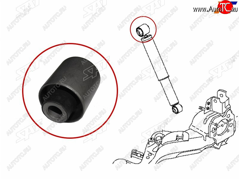 479 р. Сайлентблок Nissan Qashqai 06-13  Dualis 07-14  Qashqai+2 08-14 SAT ST-E6210-JD04A-B2  с доставкой в г. Пермь