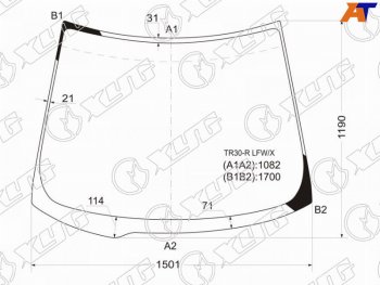 Стекло лобовое Toyota Estima 00-05  Previa 00-07 XYG TR30-R LFW/X