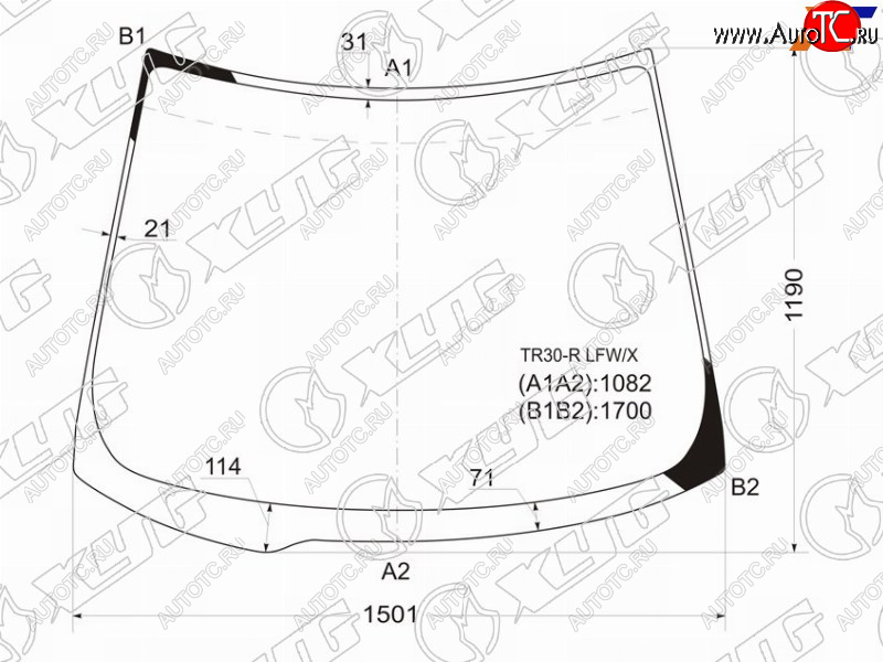 10 649 р. Стекло лобовое Toyota Estima 00-05  Previa 00-07 XYG TR30-R LFW/X  с доставкой в г. Пермь