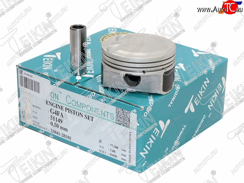 6 999 р. Поршни (к-т 4 шт) 050 KIA CEED 07-18I30 09-17RIO 11-17SOLARIS 10- G4FA TEIKIN 51149 050  с доставкой в г. Пермь