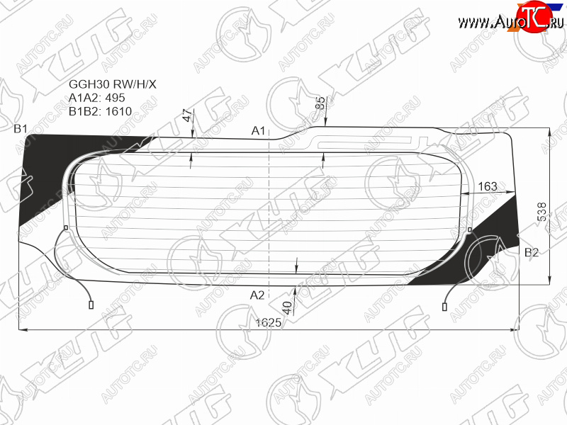 18 499 р. Стекло заднее (Цвет зеленый Обогрев) Toyota Alphard (H30) 15-23  Vellfire 15-23 XYG GGH30 RW/H/X  с доставкой в г. Пермь