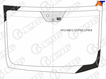 6 499 р. Стекло лобовое (Датчик дождя Место под датчик запотевания) Hyundai Elantra 10-16  Avante 10-15 XYG HYU-MD-L-VCPSS LFW/X  с доставкой в г. Пермь. Увеличить фотографию 1