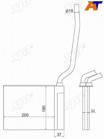 2 149 р. Радиатор отопителя салона FORD FOCUSC-MAX 04-MAZDA 3 03-MAZDA 5 05-VOLVO C 30 06-C70 05-S40  SAT ST-FDA5-395-0  с доставкой в г. Пермь. Увеличить фотографию 1