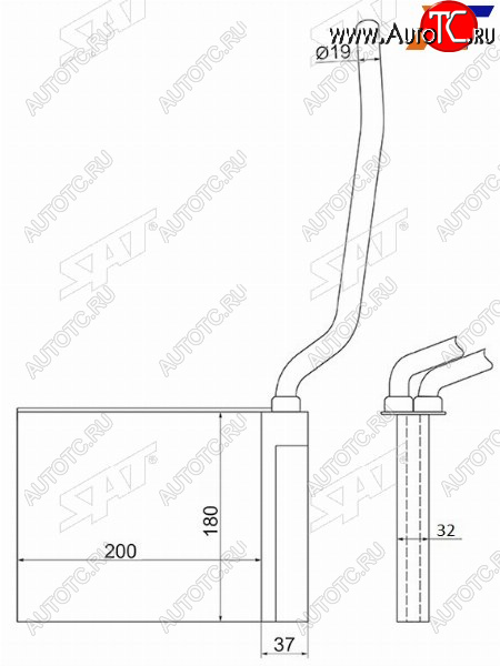 2 149 р. Радиатор отопителя салона FORD FOCUSC-MAX 04-MAZDA 3 03-MAZDA 5 05-VOLVO C 30 06-C70 05-S40  SAT ST-FDA5-395-0  с доставкой в г. Пермь