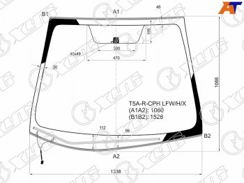 Стекло лобовое (Обогрев щеток Молдинг) Honda Fit 13-20 XYG T5A-R-CPH LFW/H/X