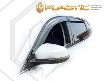 1 999 р. Дефлектора окон (рынок РФ) CA-Plastic Jetta VS7 (2019-2025) (серия Сlassic полупрозрачный, без хром. молдинга)  с доставкой в г. Пермь. Увеличить фотографию 2