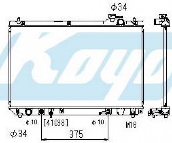 RX300 99-02 {TY Highlander 01- HarierKluger} РАДИАТОР ОХЛАЖДЕН AT 3 (1 ряд) BODYPARTS lxrx399-910