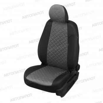 Чехлы на сиденья Алькантара ромб (раздел. 40/60 экокожа) Автопилот Omoda C5 (2021-2025)