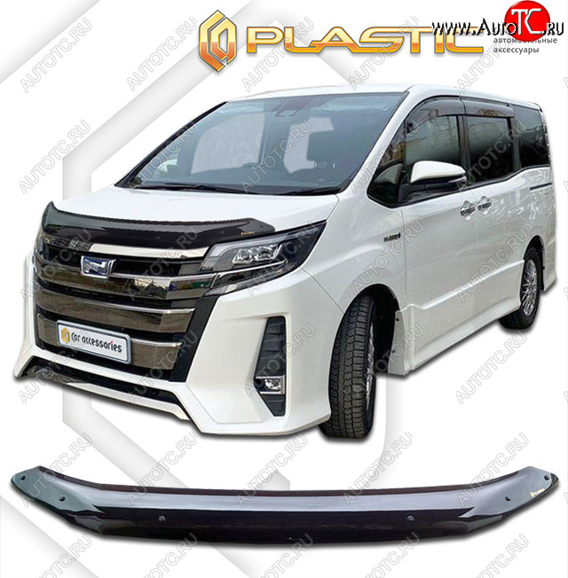 1 999 р. Дефлектор капота (Япония) CA-Plastic Toyota Noah 3 дорестайлинг (2014-2017) (classic черный, без надписи)  с доставкой в г. Пермь