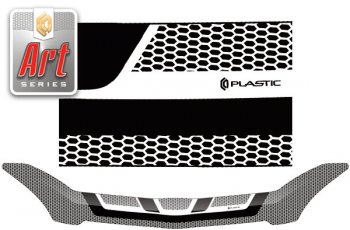 Дефлектор капота CA-Plastic Toyota Corolla  E120 (2004-2007) хэтчбек рестайлинг (серия ART белая)