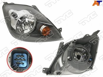 9 249 р. Фара правая (с электрокорректором) TYC Ford Fiesta 5 хэтчбэк 5 дв. рестайлинг (2005-2008)  с доставкой в г. Пермь. Увеличить фотографию 2