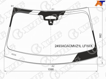 12 249 р. Стекло лобовое (Три камеры Датчик дождя Молдинг) BMW X5 18-  X7 18- XYG 2493AGACMVZ1L LFW/X  с доставкой в г. Пермь. Увеличить фотографию 2