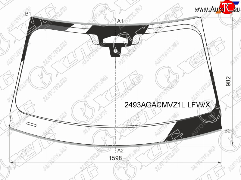 12 249 р. Стекло лобовое (Три камеры Датчик дождя Молдинг) BMW X5 18-  X7 18- XYG 2493AGACMVZ1L LFW/X  с доставкой в г. Пермь