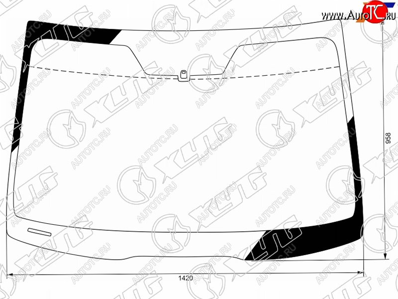 6 649 р. Стекло лобовое Honda Accord 02-08  Acura TSX 03-08 XYG 3986AGNBLV LFW/X  с доставкой в г. Пермь