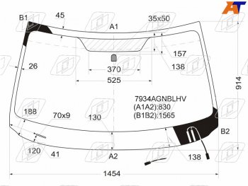 Стекло лобовое (Обогрев щеток) Subaru Forester 07-13 FUYAO 7934AGNBLHV