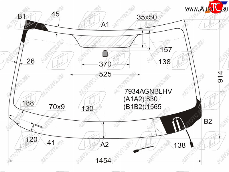 7 799 р. Стекло лобовое (Обогрев щеток) Subaru Forester 07-13 FUYAO 7934AGNBLHV  с доставкой в г. Пермь