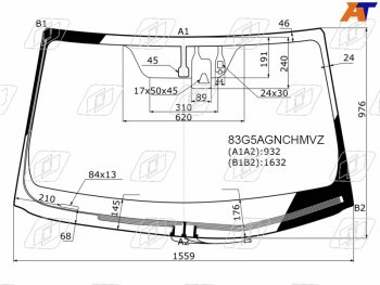 Стекло лобовое (Обогрев щеток Камера Датчик дождя Молдинг) Toyota Highlander 13-17 FUYAO 83G5AGNCHMVZ