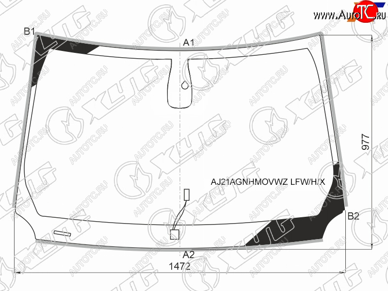 14 449 р. Стекло лобовое (Обогрев щеток Датчик дождя Молдинг) Jeep Compass 16- XYG AJ21AGNHMOVWZ LFW/H/X  с доставкой в г. Пермь