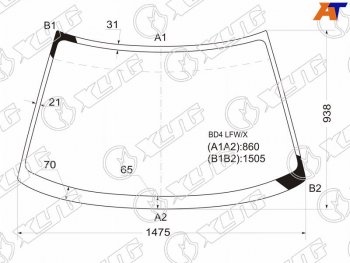 Стекло лобовое Subaru Legacy 93-98  Outback 94-99 XYG BD4 LFW/X