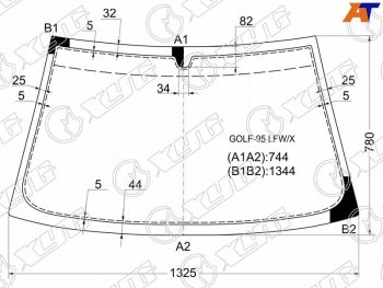 Стекло лобовое Volkswagen Polo 94-01  SEAT Inca 95-03  Volkswagen Caddy 95-03 XYG GOLF-95 LFW/X