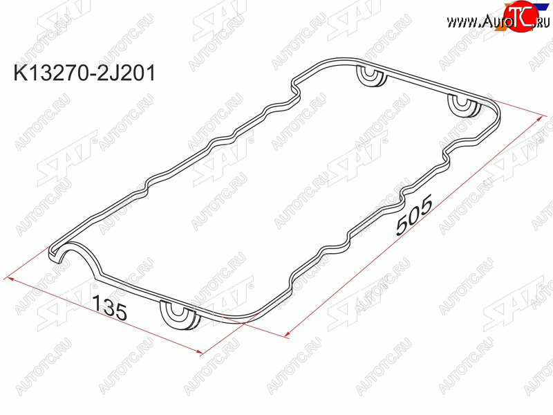 252 р. Прокладка клапанной крышки NS SR16SR18SR20 96-02 SAT K13270-2J201  с доставкой в г. Пермь